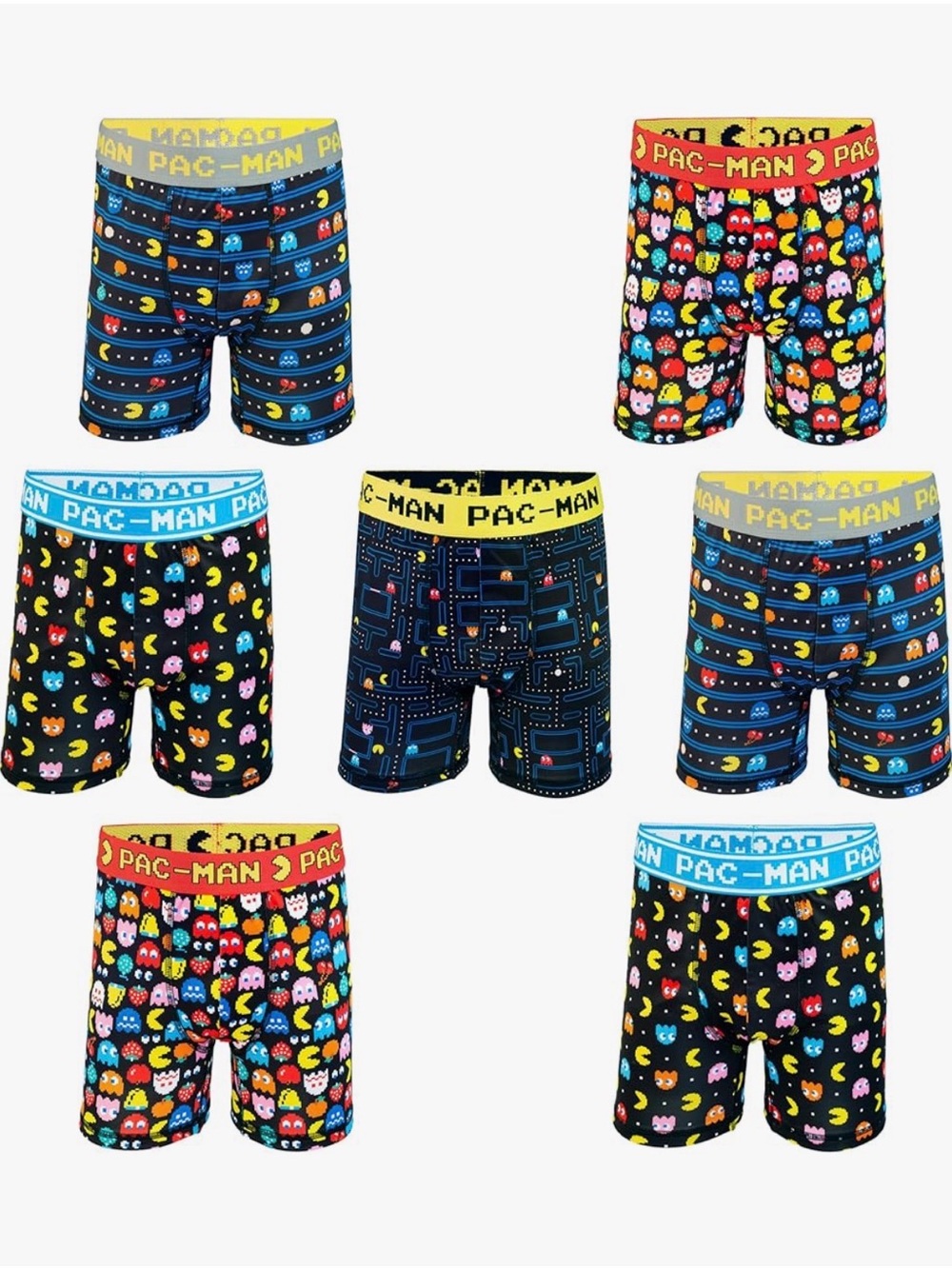 Amazon Pac-Man Boys' Multicolor Boxer Briefs - 7-Pack